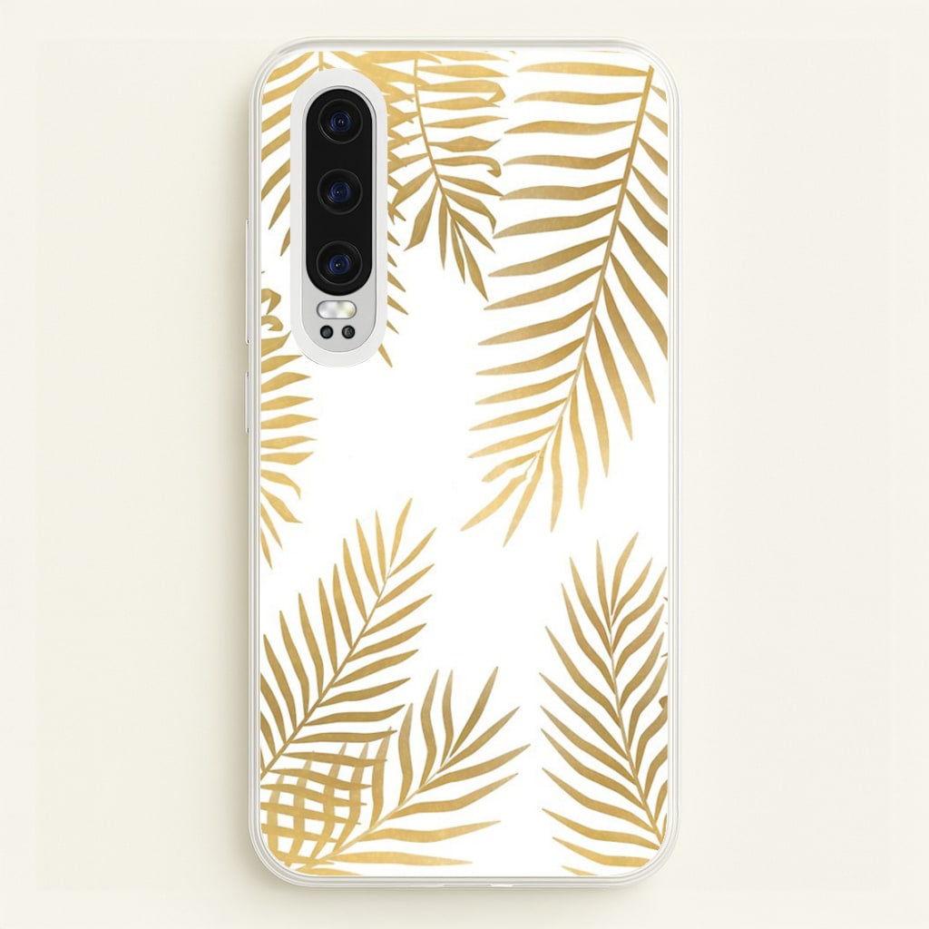 Gold Palm Leaf Pattern - Phone Case for Huawei P30