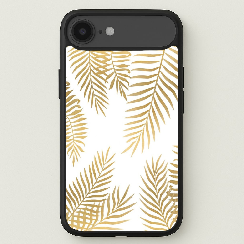 Gold Palm Leaf Pattern Phone Case for iPhone 17 Air