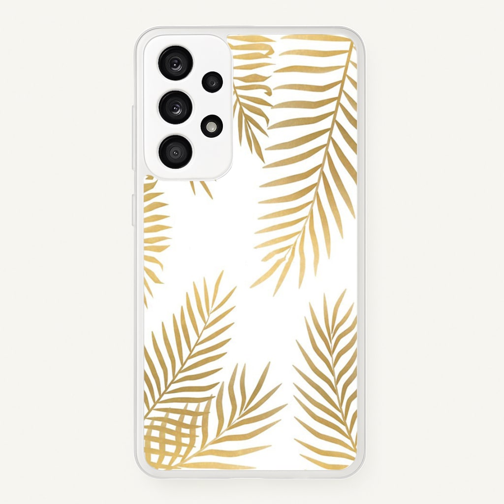 Gold Palm Leaf Pattern - Phone Case for Galaxy A53