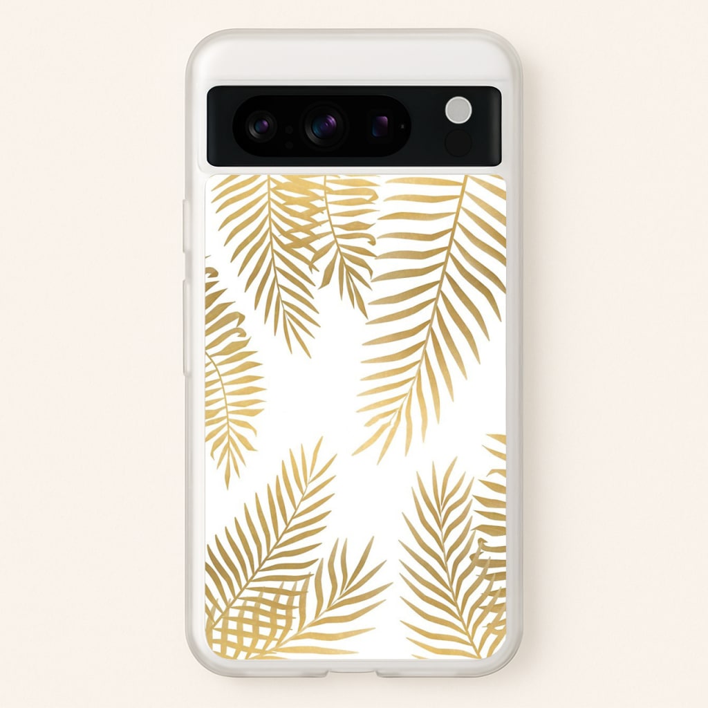 Gold Palm Leaf Pattern - Phone Case for Google Pixel 8 Pro