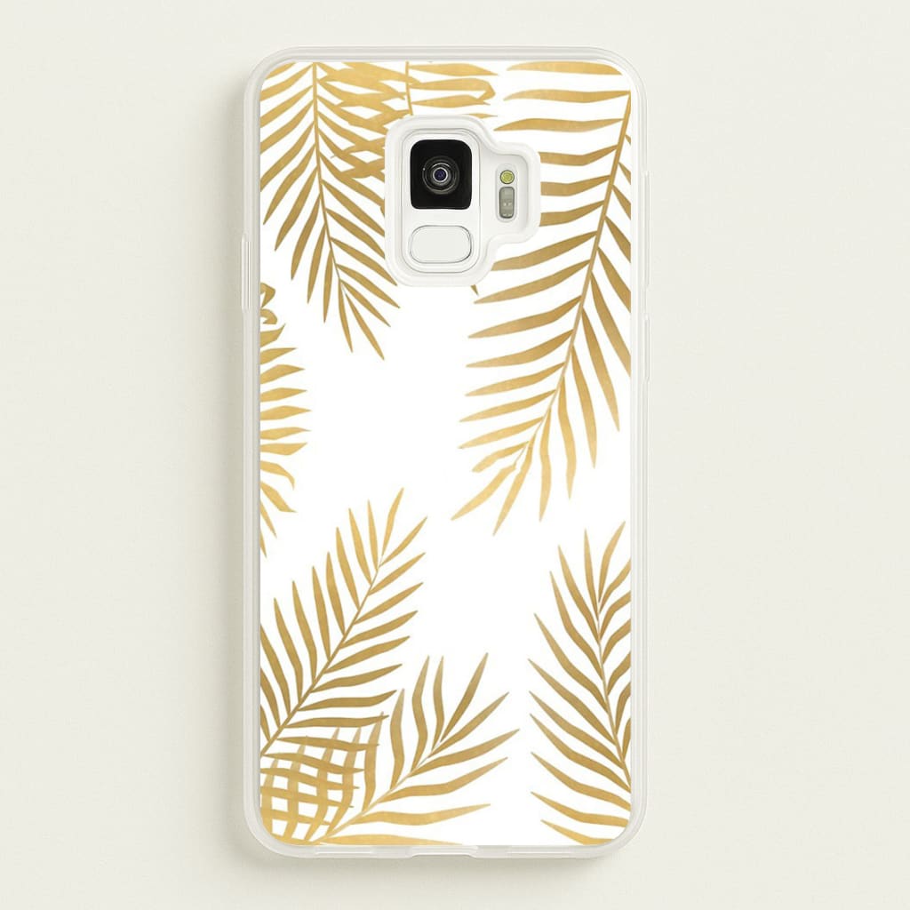 Gold Palm Leaf Pattern - Phone Case for Galaxy S9