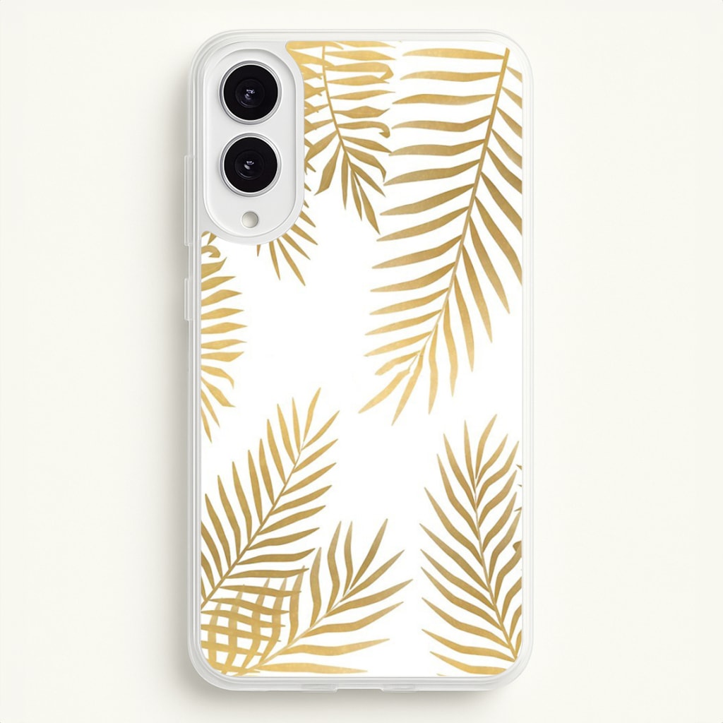 Gold Palm Leaf Pattern - Phone Case for Galaxy S25 Edge
