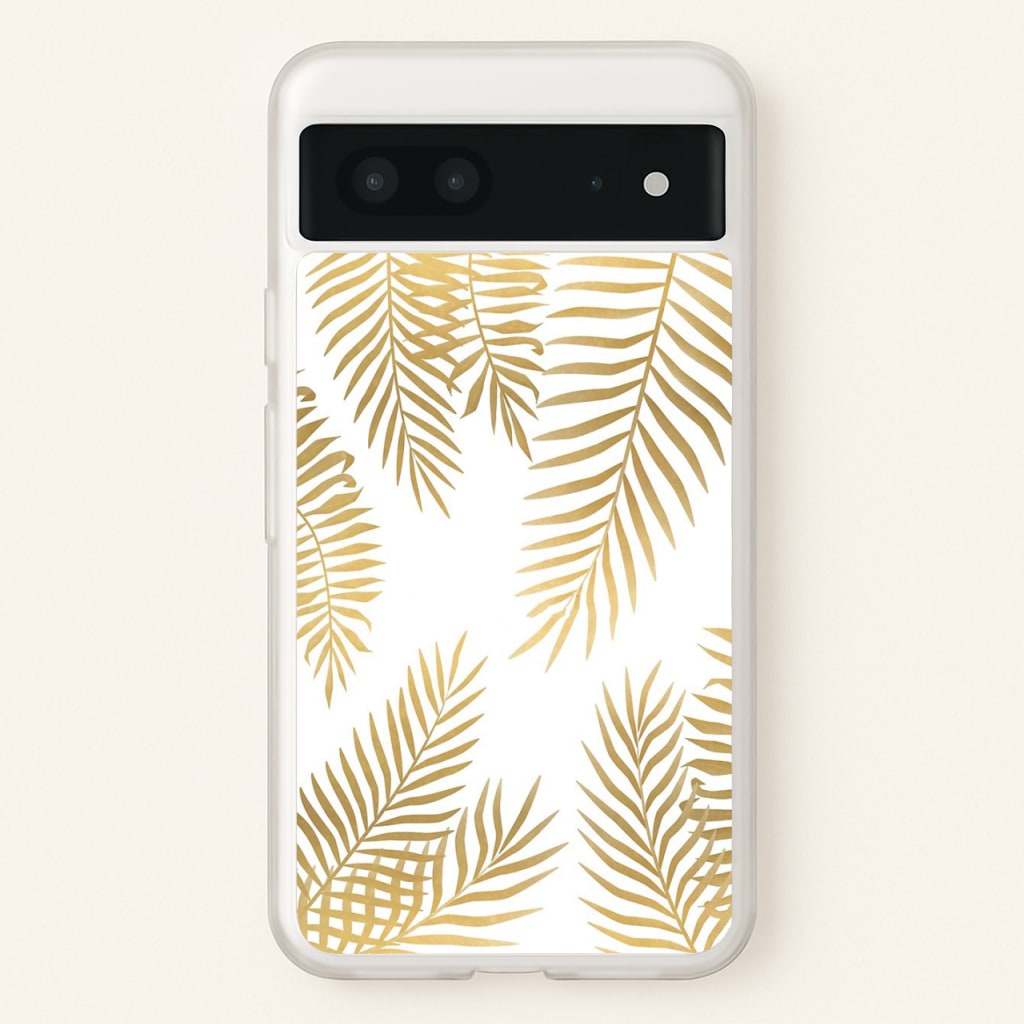 Gold Palm Leaf Pattern - Phone Case for Google Pixel 7
