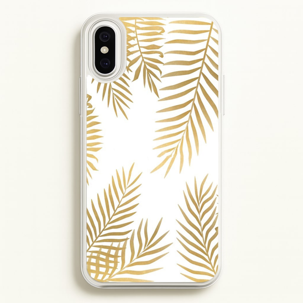 Gold Palm Leaf Pattern - Phone Case for iPhone XS Max