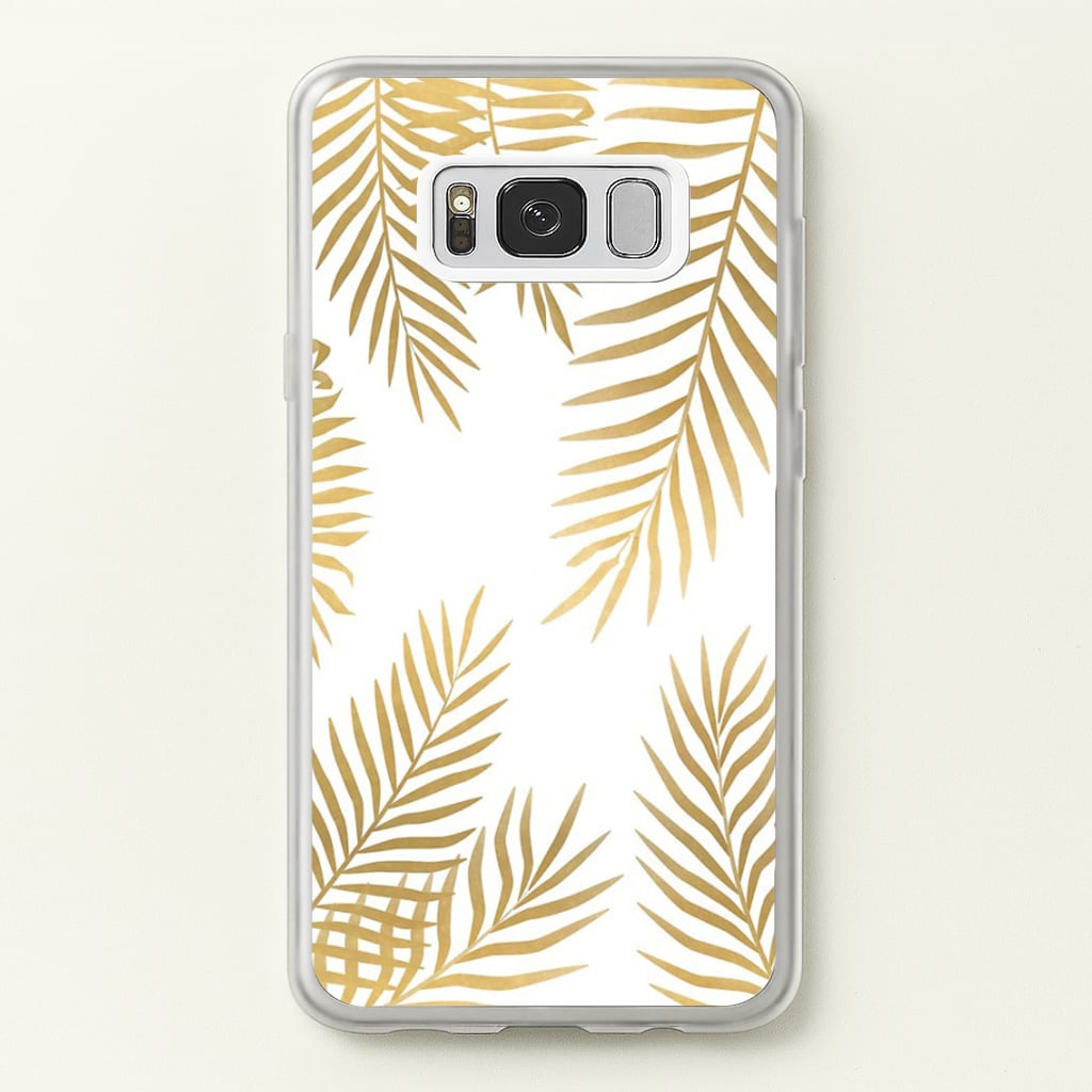 Gold Palm Leaf Pattern - Phone Case for Galaxy S8 Plus