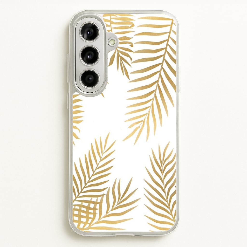 Gold Palm Leaf Pattern - Phone Case for Galaxy A56