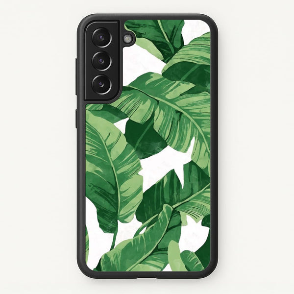 Tropical Banana Leaf Pattern - Phone Case for Galaxy S21
