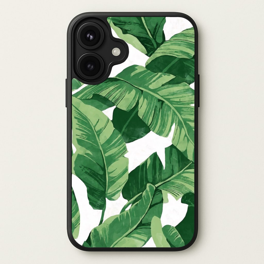 Tropical Banana Leaf Pattern Phone Case for iPhone 17