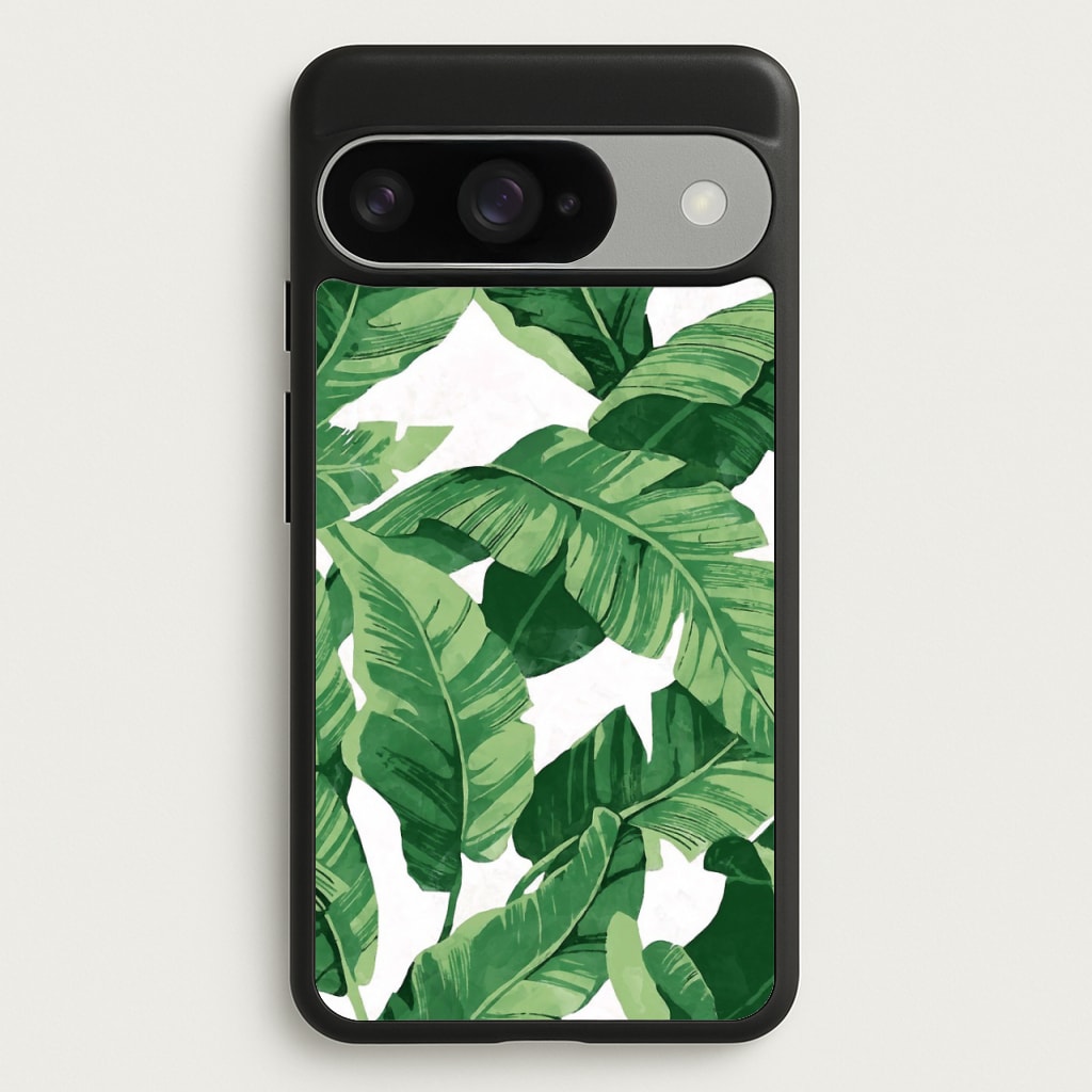 Tropical Banana Leaf Pattern Phone Case for Google Pixel 10 / 10 Pro