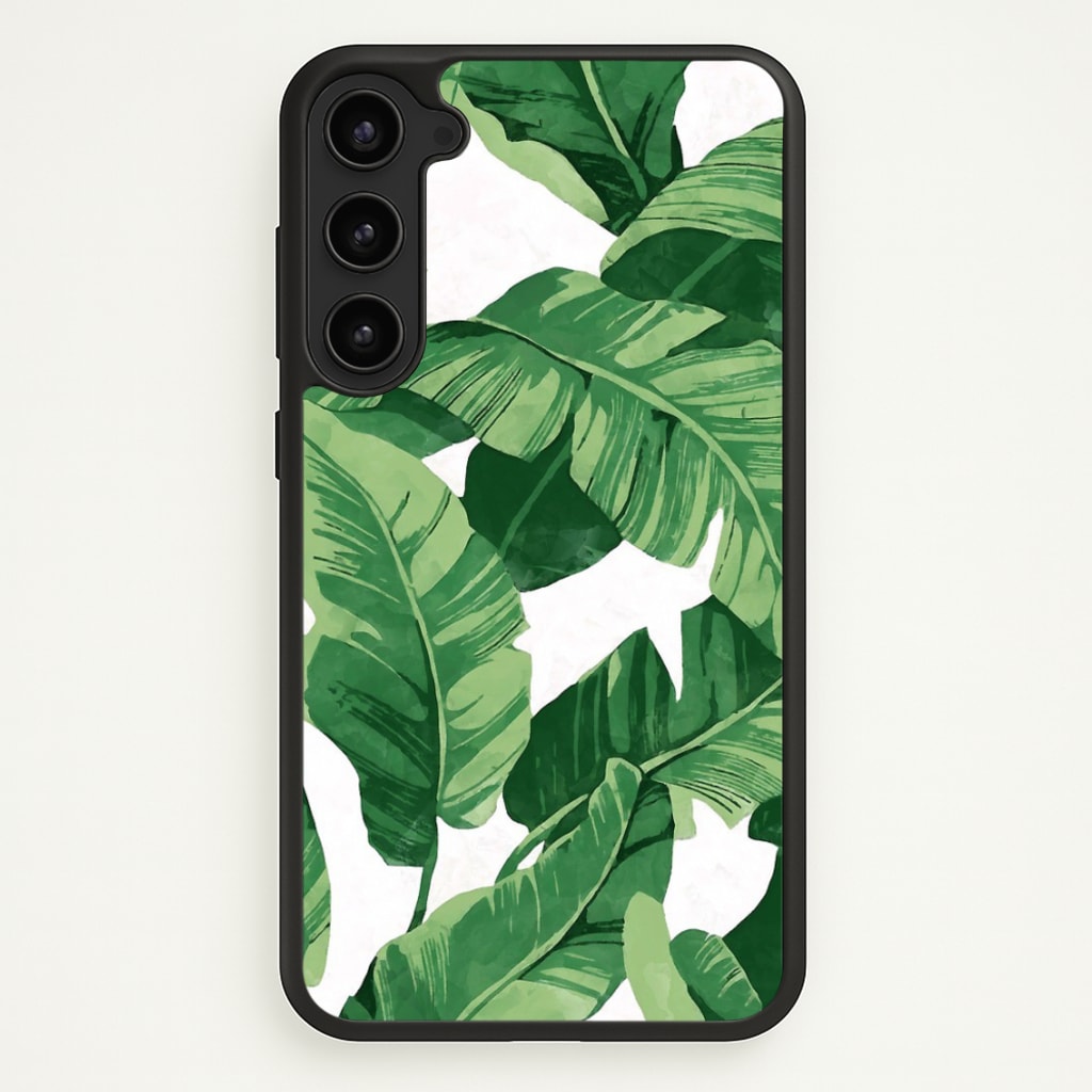 Tropical Banana Leaf Pattern - Phone Case for Galaxy S23