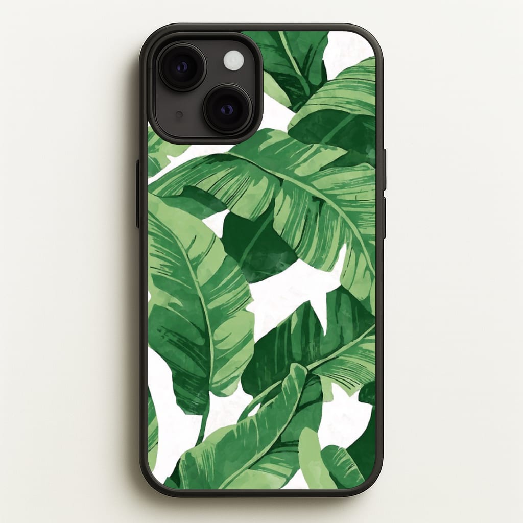 Tropical Banana Leaf Pattern - Phone Case for iPhone 13 Mini