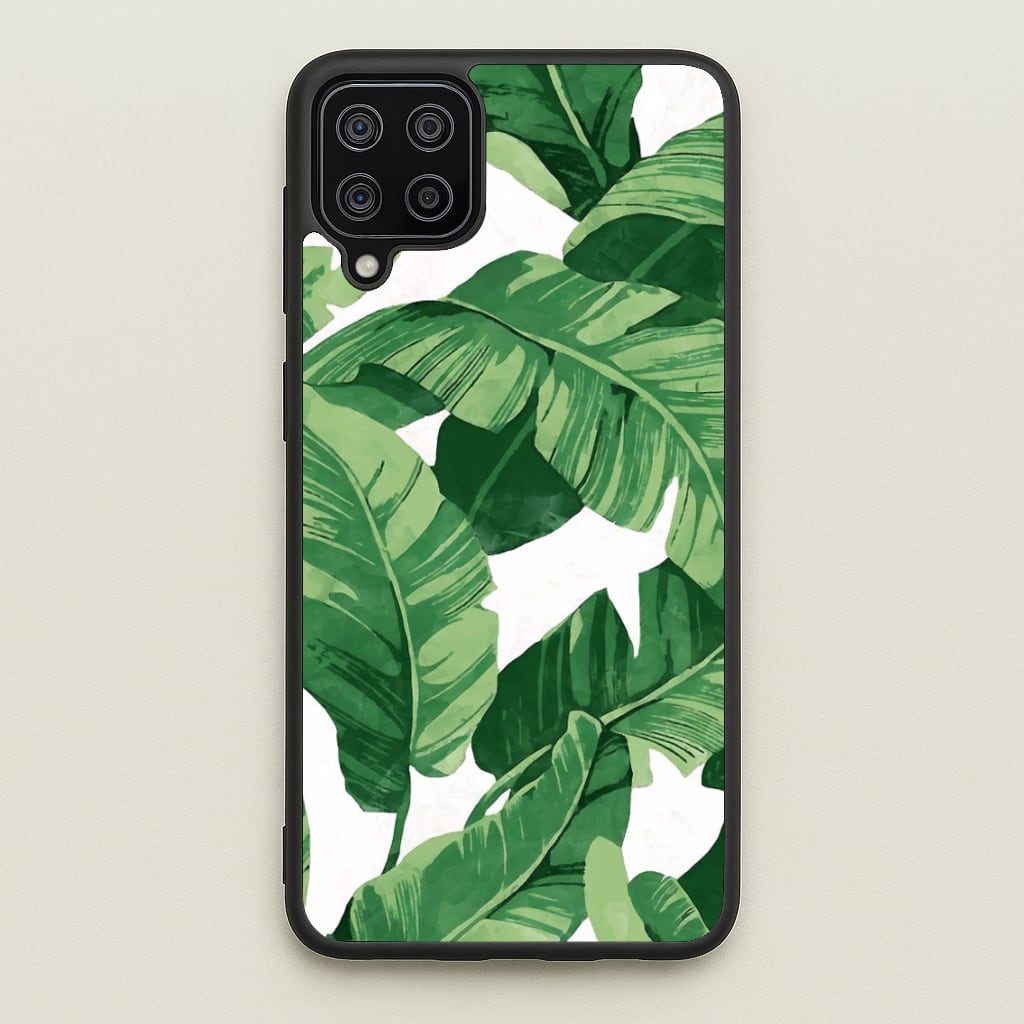 Tropical Banana Leaf Pattern - Phone Case for Galaxy A12