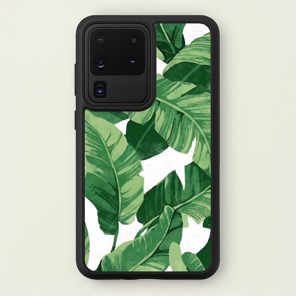 Tropical Banana Leaf Pattern - Phone Case for Galaxy S20 Ultra