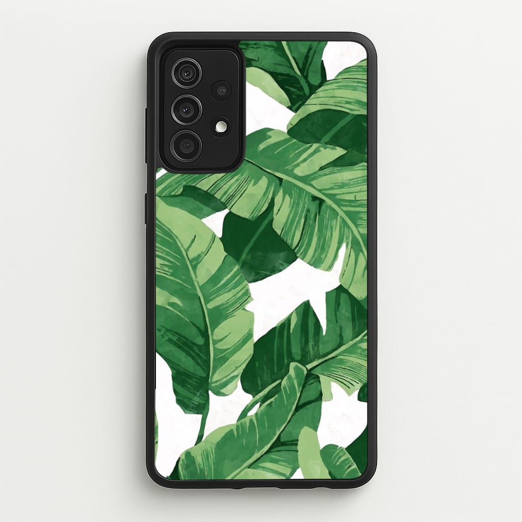 Tropical Banana Leaf Pattern - Phone Case for Galaxy A52 / A52s