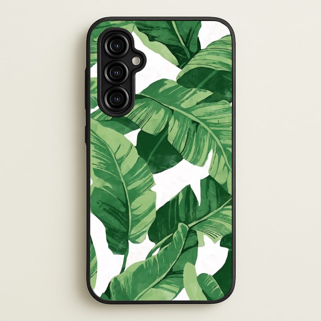 Tropical Banana Leaf Pattern - Phone Case for Galaxy A54