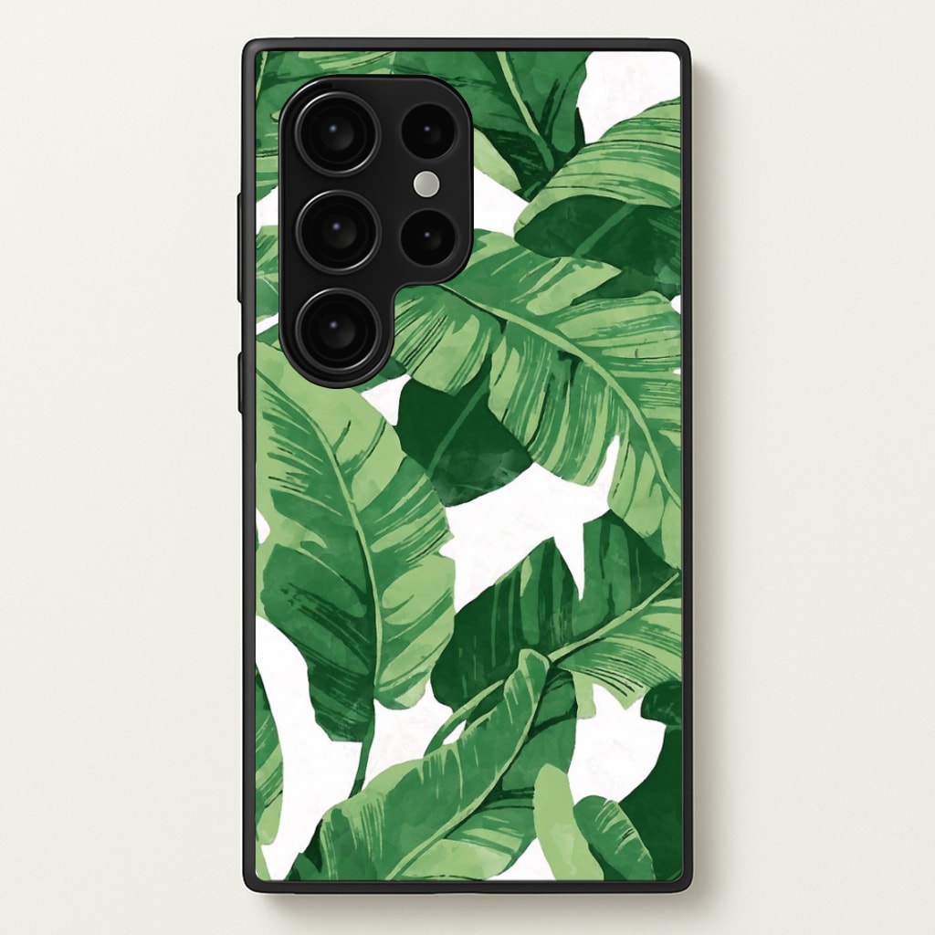 Tropical Banana Leaf Pattern - Phone Case for Galaxy S24 Ultra