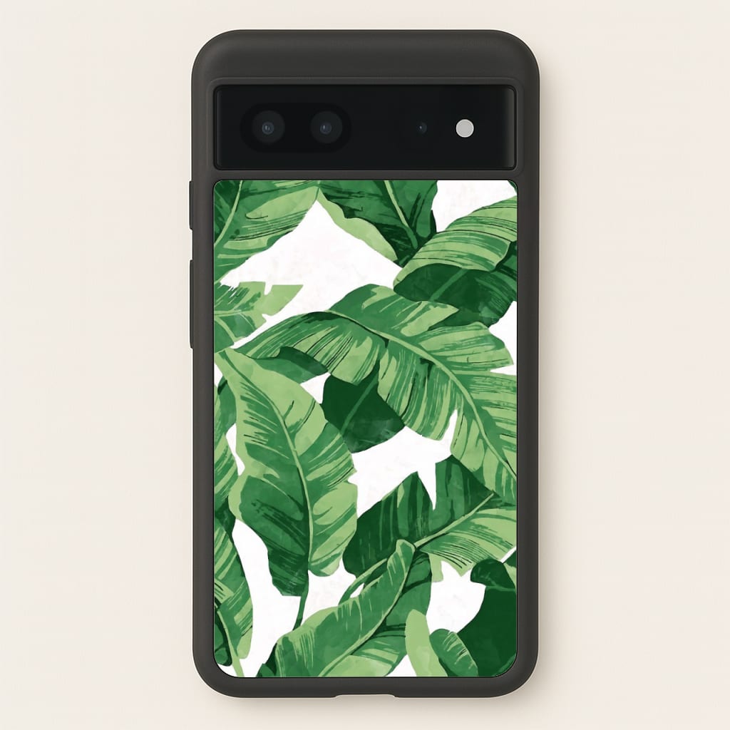Tropical Banana Leaf Pattern - Phone Case for Google Pixel 7
