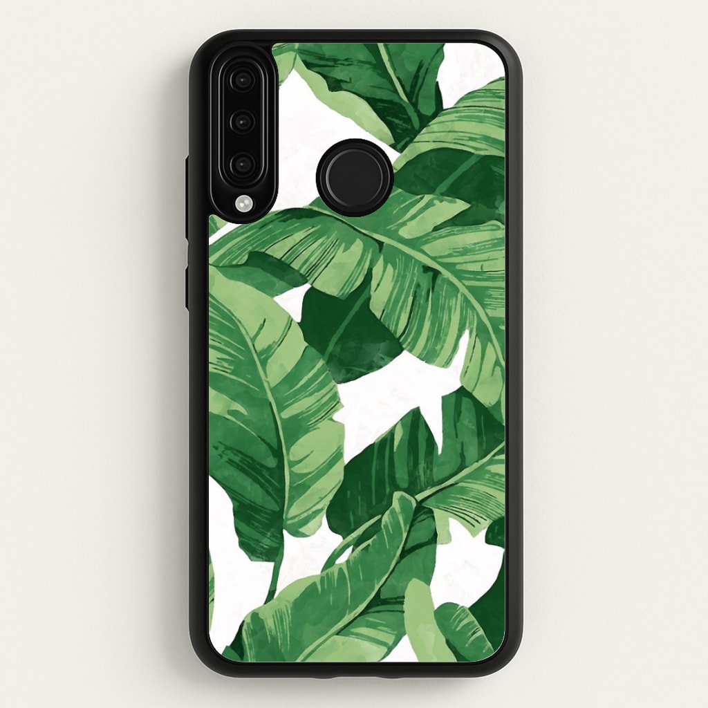 Tropical Banana Leaf Pattern - Phone Case for Huawei P30 Lite