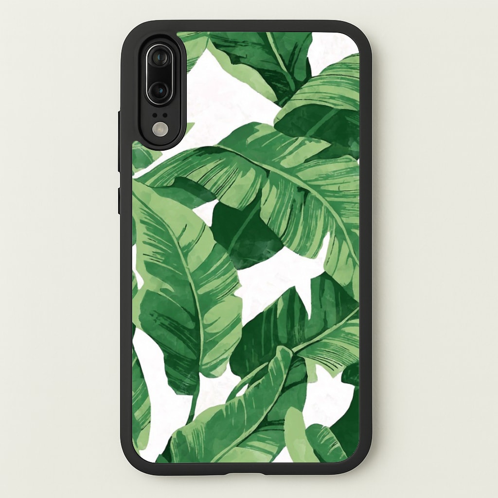Tropical Banana Leaf Pattern - Phone Case for Huawei P20