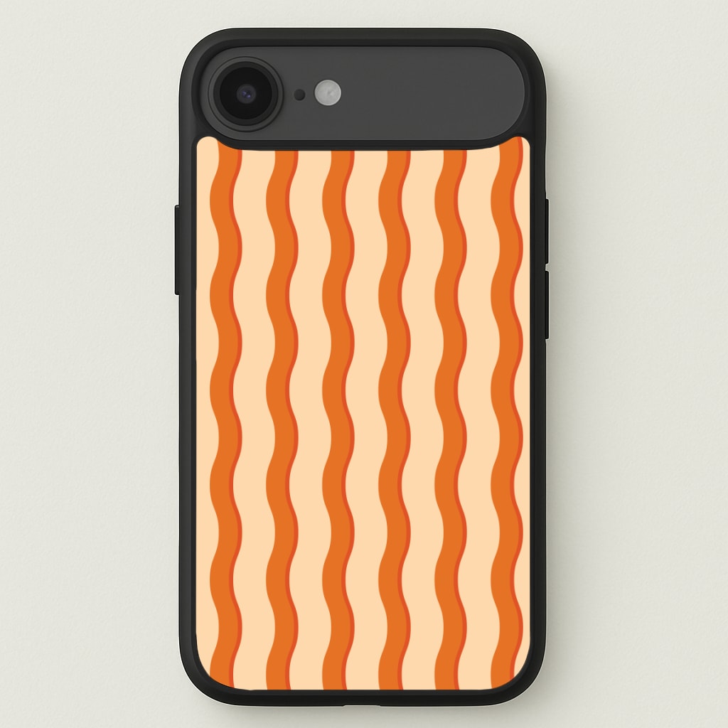 Orange Wavy Stripes Pattern Phone Case for iPhone 17 Air