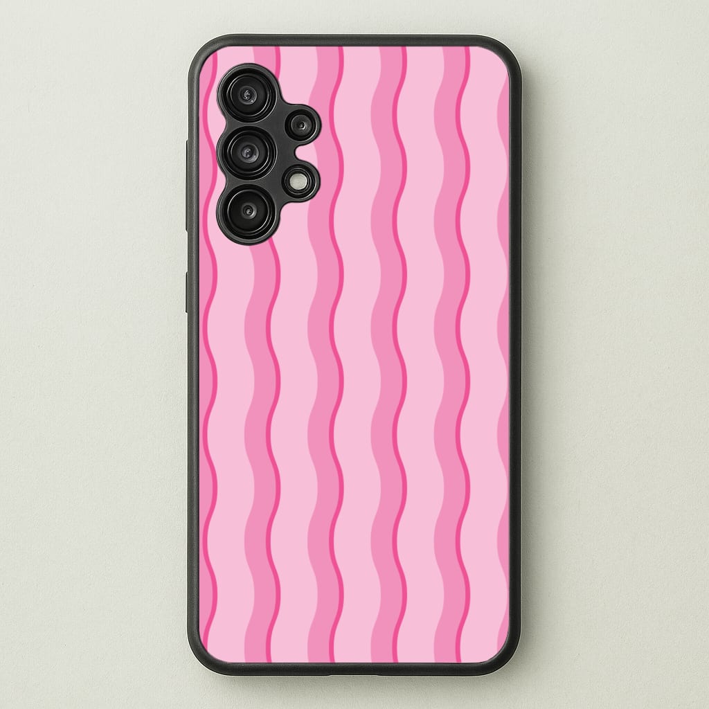 Pink Wavy Stripes Pattern - Patterns Phone Case for Galaxy A13