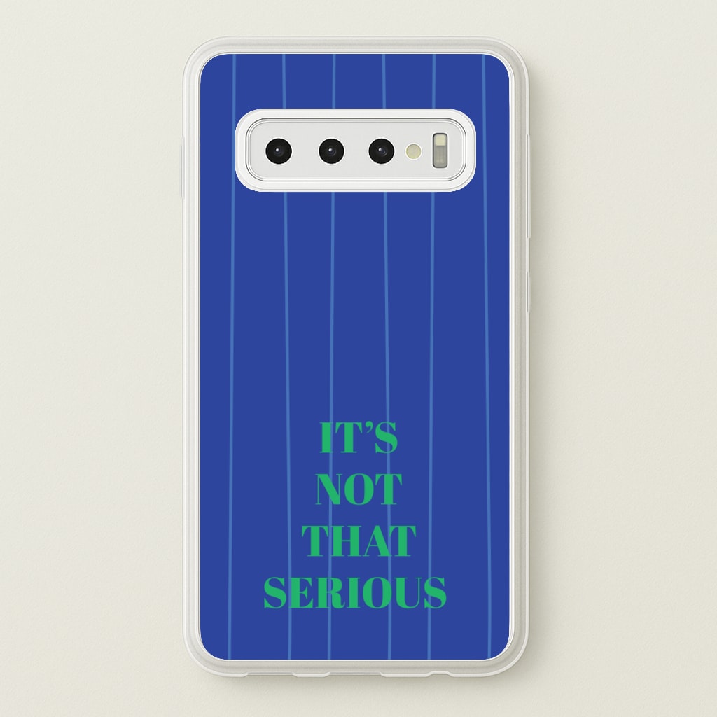 It's Not That Serious Stripes - Patterns Phone Case for Galaxy S10 Plus