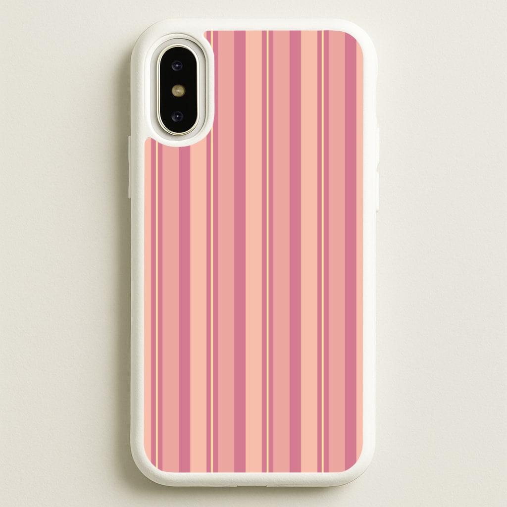 Pink And Yellow Stripes - Patterns Phone Case for iPhone X / XS
