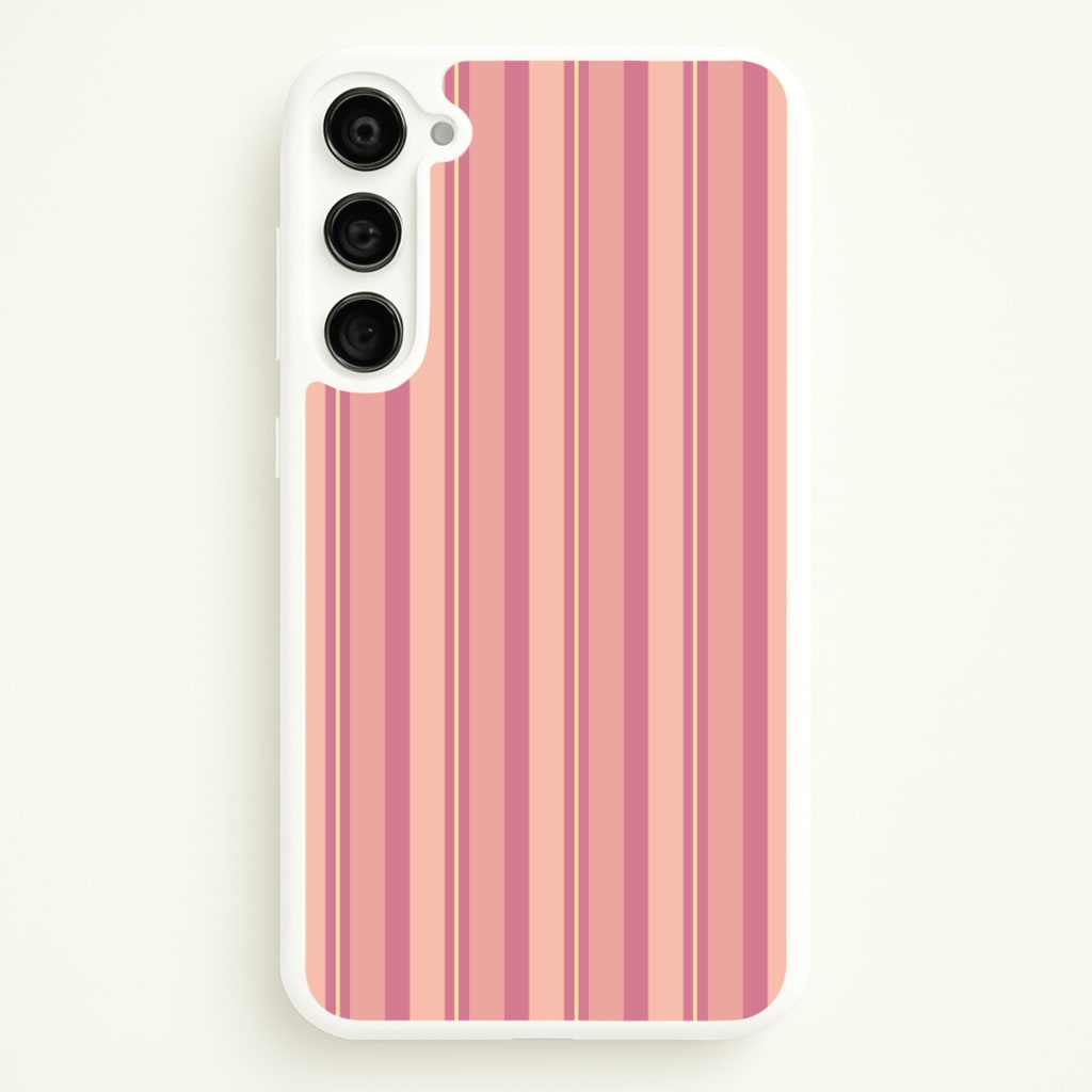 Pink And Yellow Stripes - Patterns Phone Case for Galaxy S23