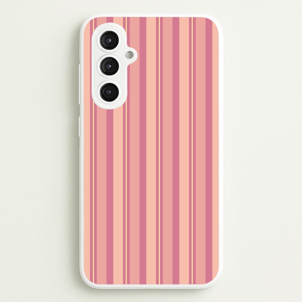 Pink And Yellow Stripes - Patterns Phone Case for Galaxy S23FE