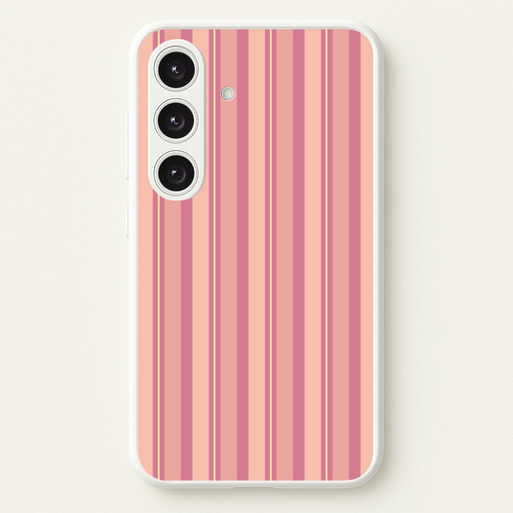 Pink And Yellow Stripes - Patterns Phone Case for Galaxy S25 Plus
