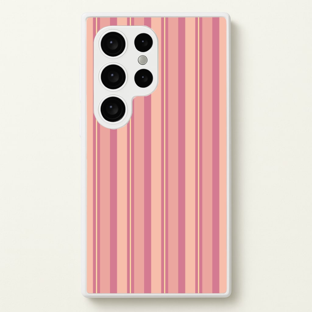Pink And Yellow Stripes - Patterns Phone Case for Galaxy S24 Ultra