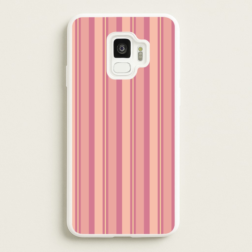 Pink And Yellow Stripes - Patterns Phone Case for Galaxy S9
