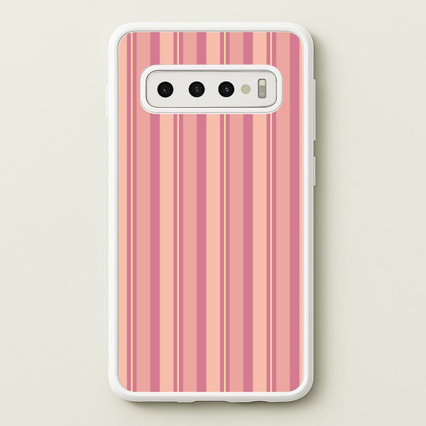Pink And Yellow Stripes - Patterns Phone Case for Galaxy S10 Plus