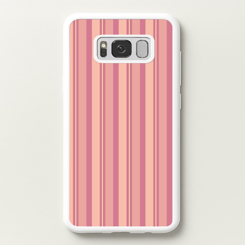 Pink And Yellow Stripes - Patterns Phone Case for Galaxy S8