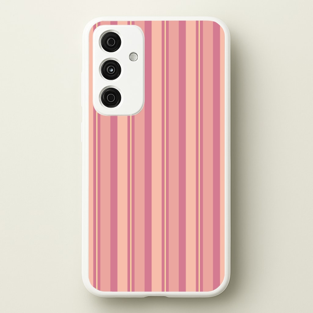 Pink And Yellow Stripes - Patterns Phone Case for Galaxy A55