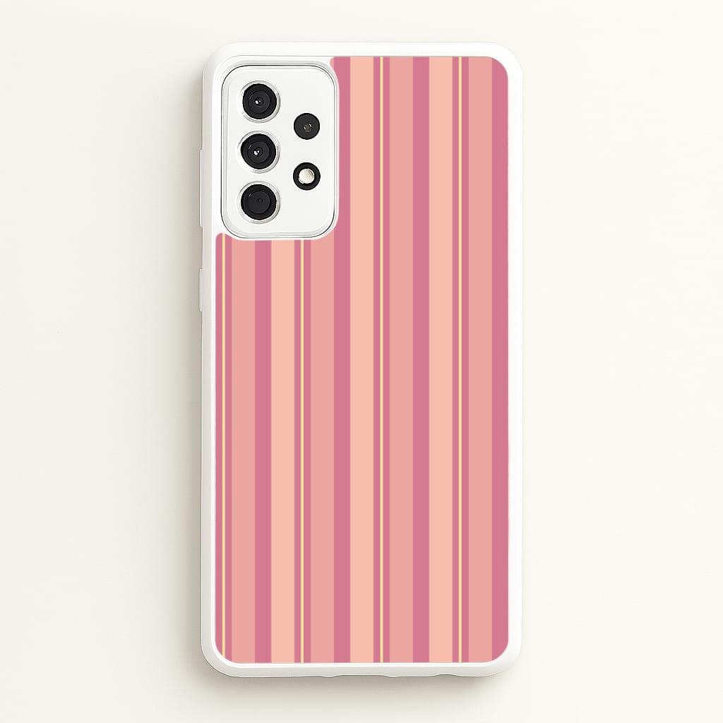 Pink And Yellow Stripes - Patterns Phone Case for Galaxy A52 / A52s
