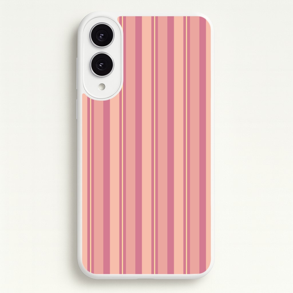 Pink And Yellow Stripes - Patterns Phone Case for Galaxy S25 Edge