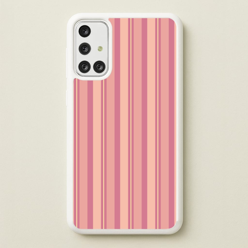 Pink And Yellow Stripes - Patterns Phone Case for Galaxy A71