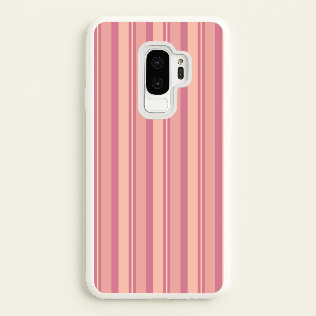 Pink And Yellow Stripes - Patterns Phone Case for Galaxy S9 Plus