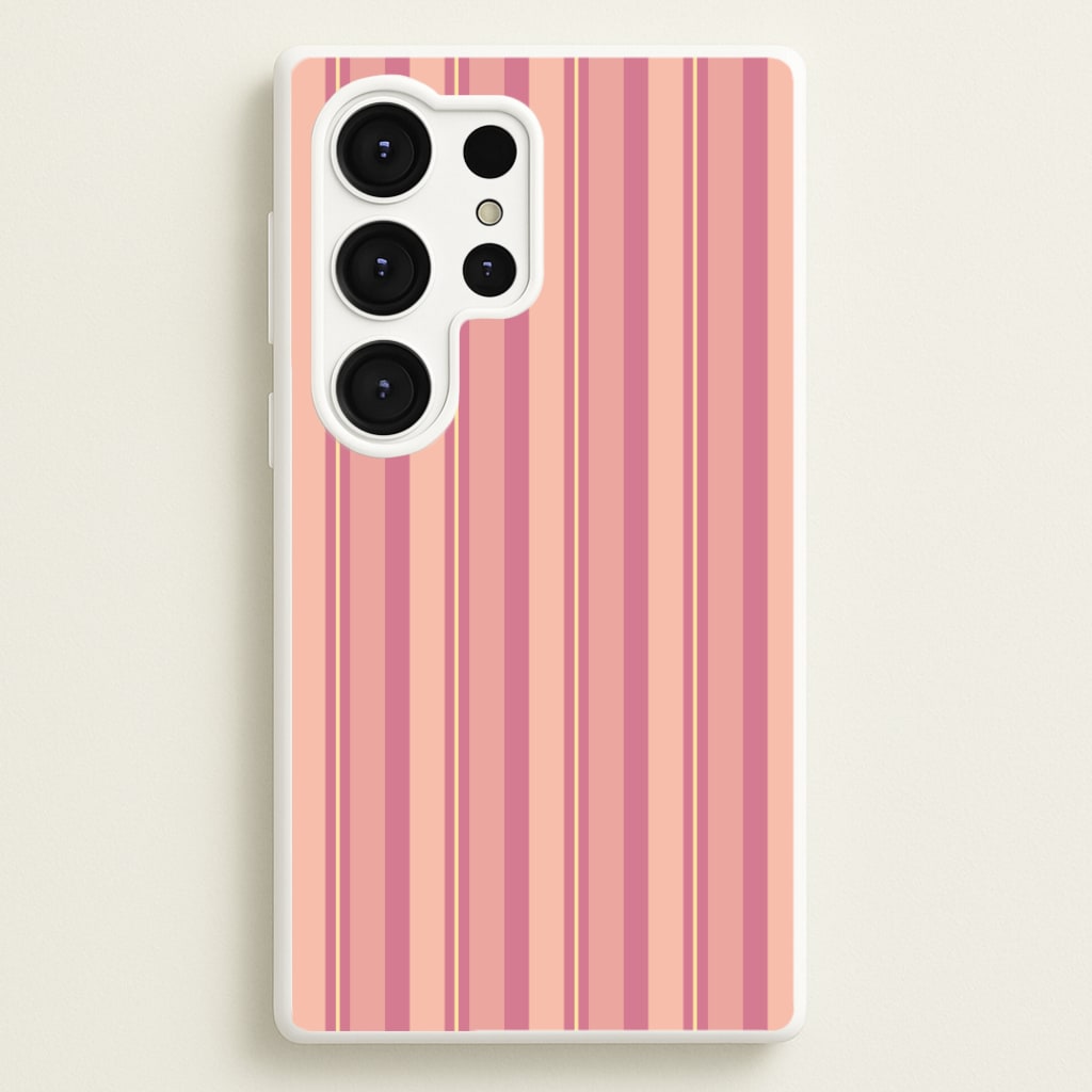 Pink And Yellow Stripes - Patterns Phone Case for Galaxy S25 Ultra