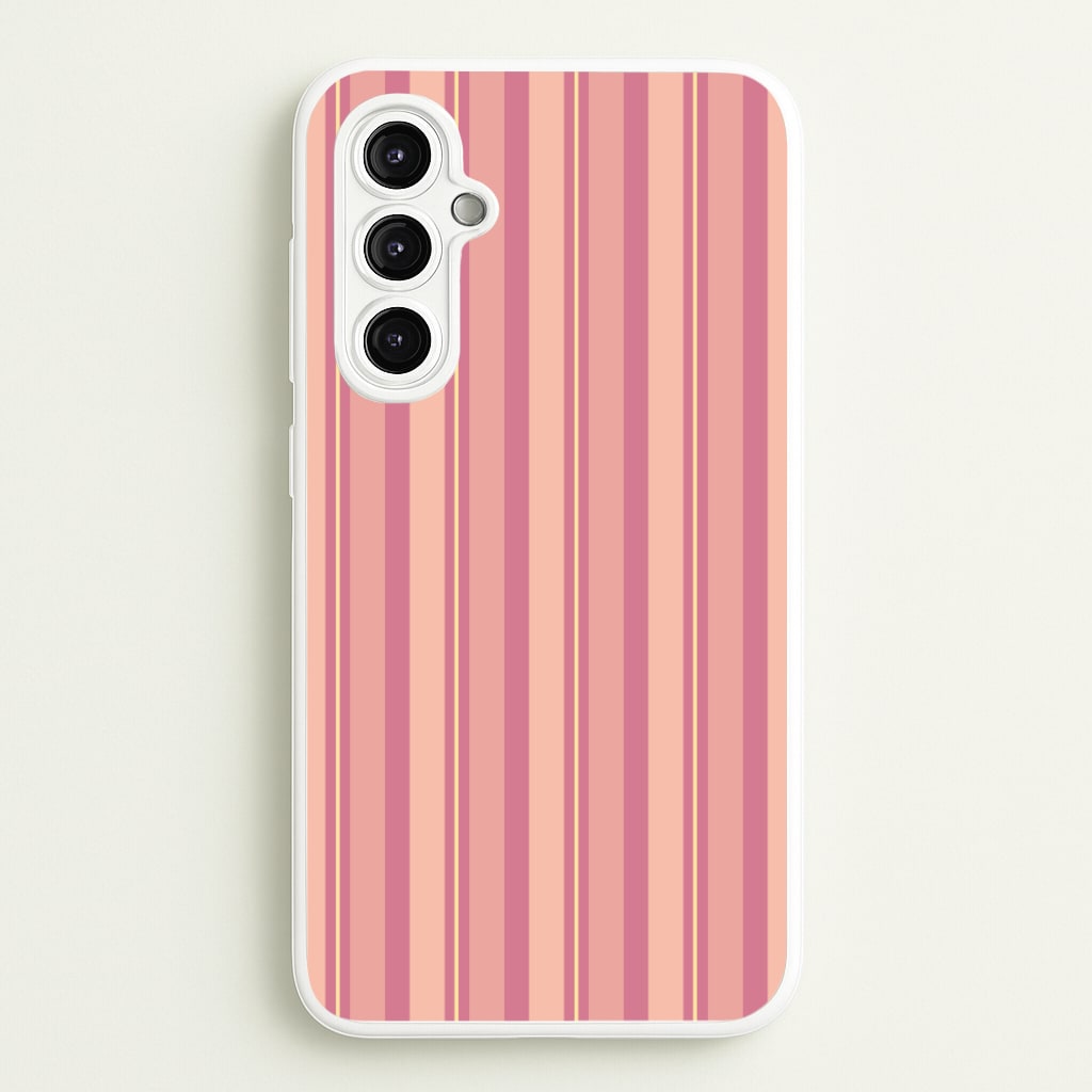 Pink And Yellow Stripes - Patterns Phone Case for Galaxy A14