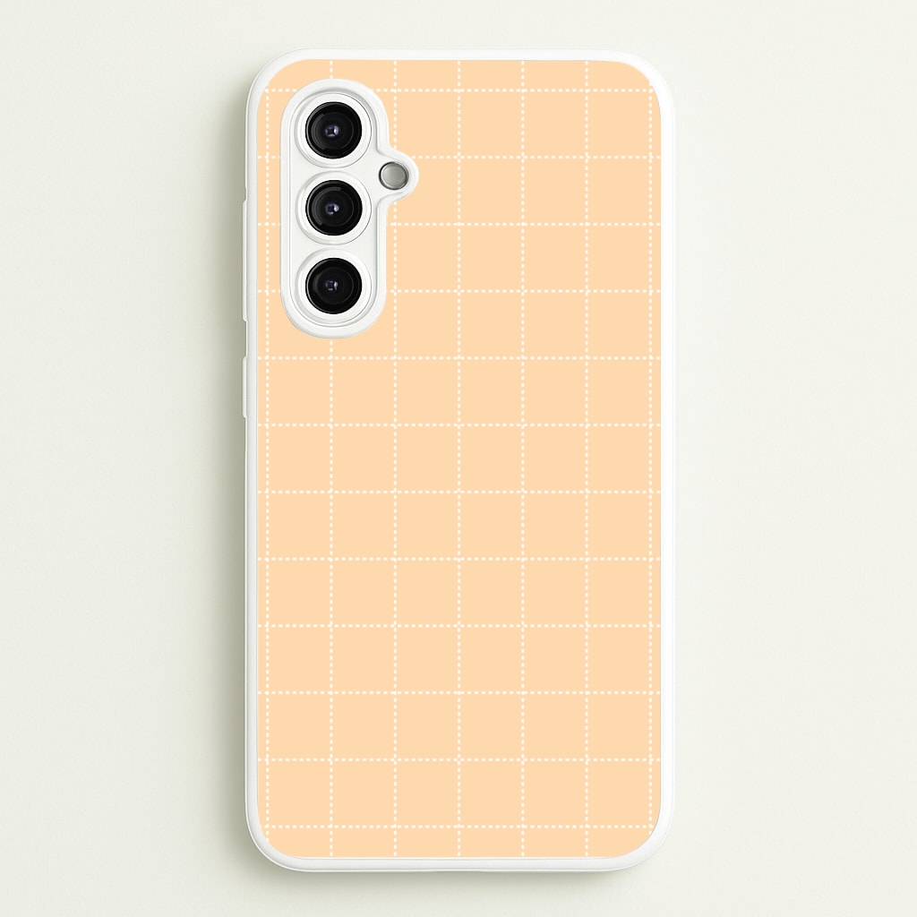 Criss Cross Peach Stripes - Patterns Phone Case for Galaxy A14