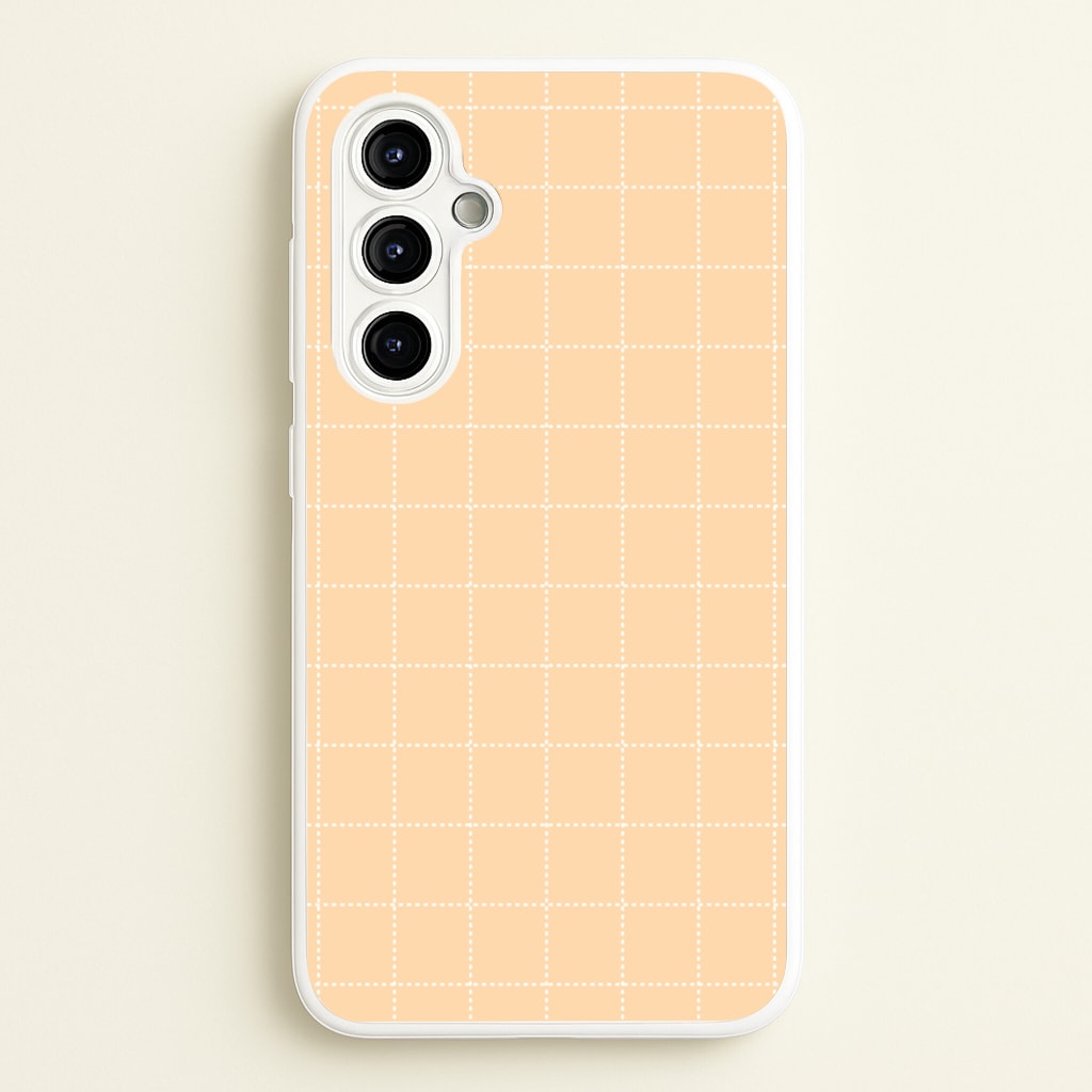 Criss Cross Peach Stripes - Patterns Phone Case for Galaxy A54