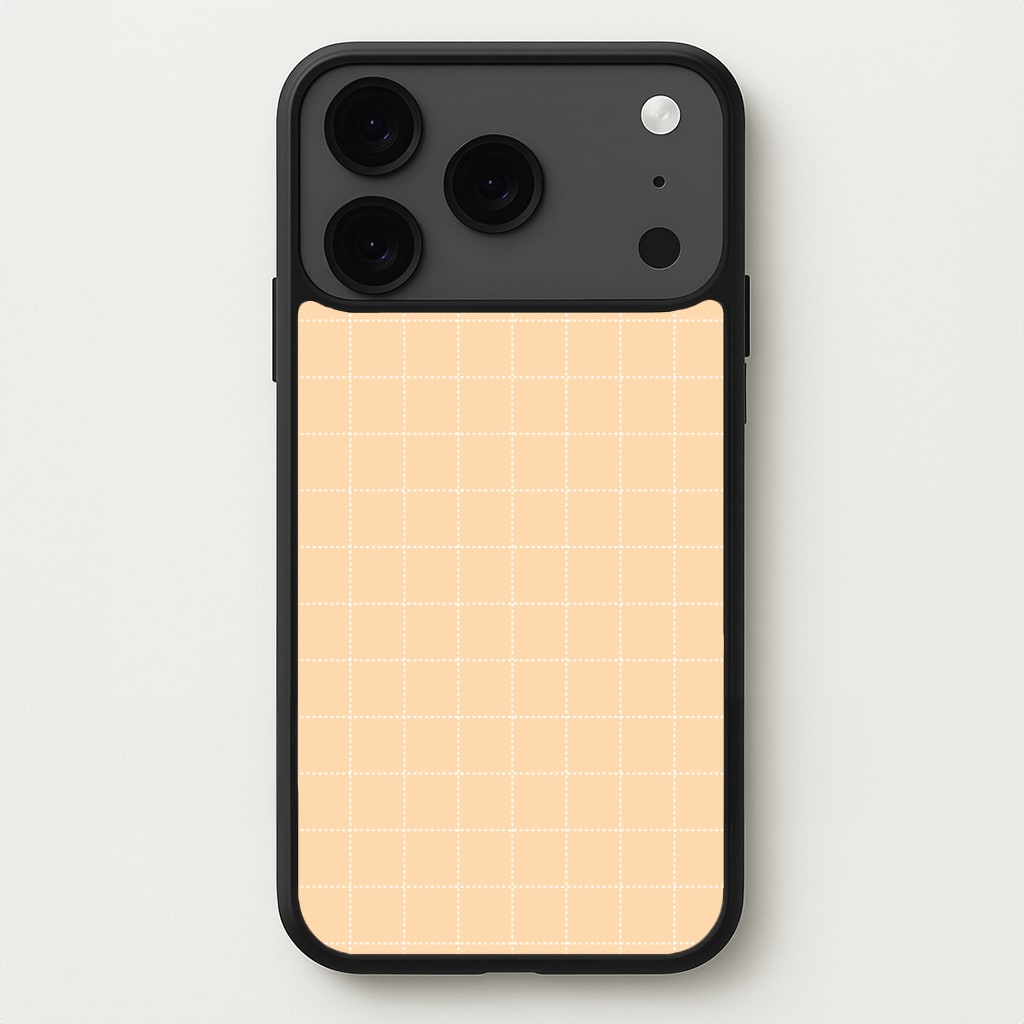 Criss Cross Peach Stripes Phone Case for iPhone 17 Pro