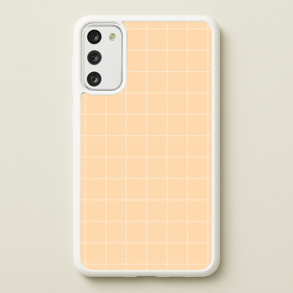Criss Cross Peach Stripes - Patterns Phone Case for Galaxy A41