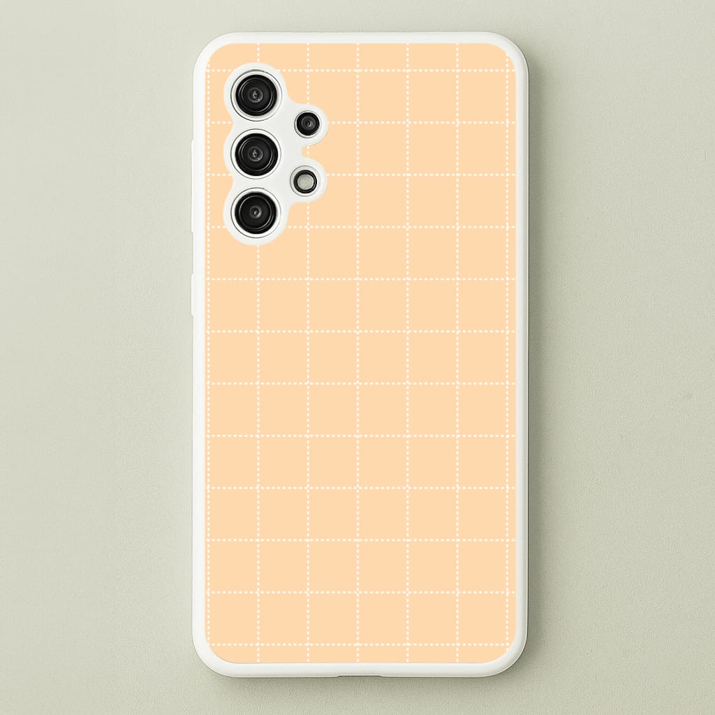 Criss Cross Peach Stripes - Patterns Phone Case for Galaxy A13