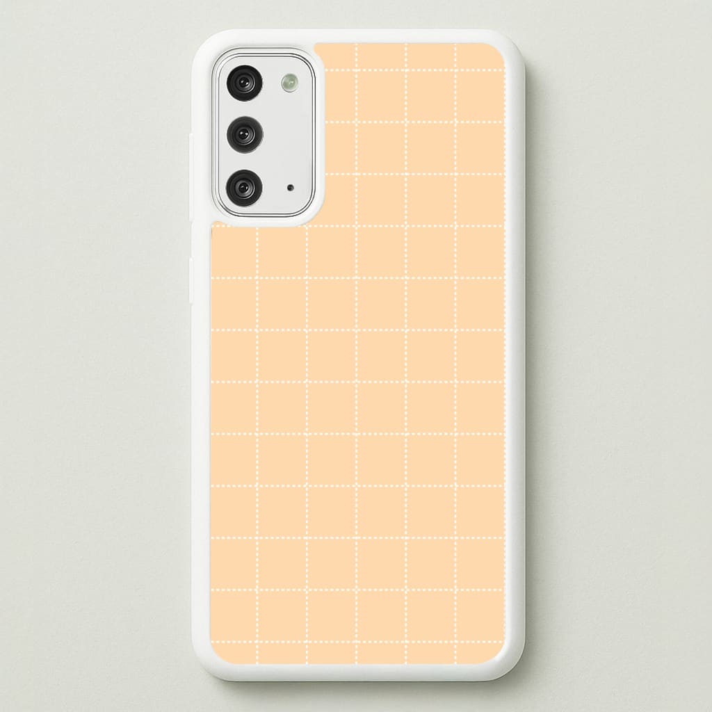 Criss Cross Peach Stripes - Patterns Phone Case for Galaxy Note 20