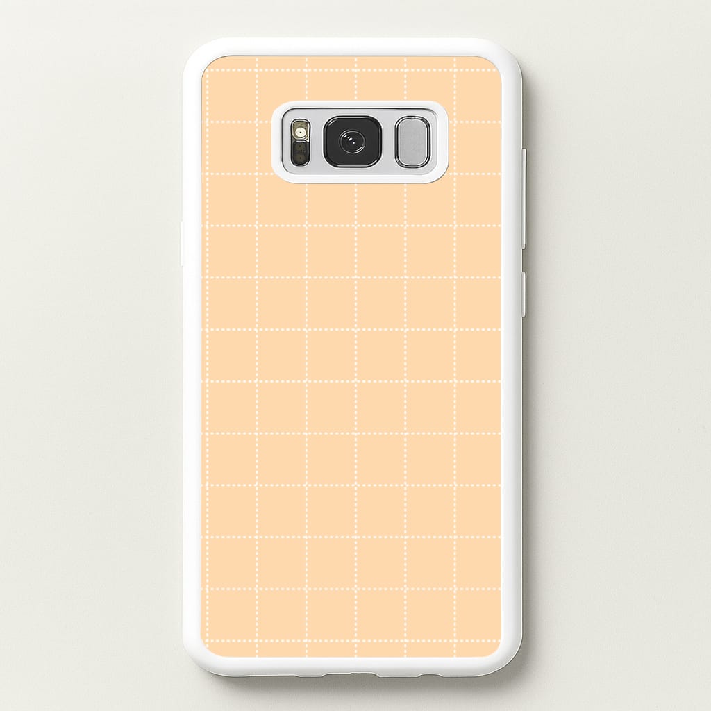 Criss Cross Peach Stripes - Patterns Phone Case for Galaxy S8