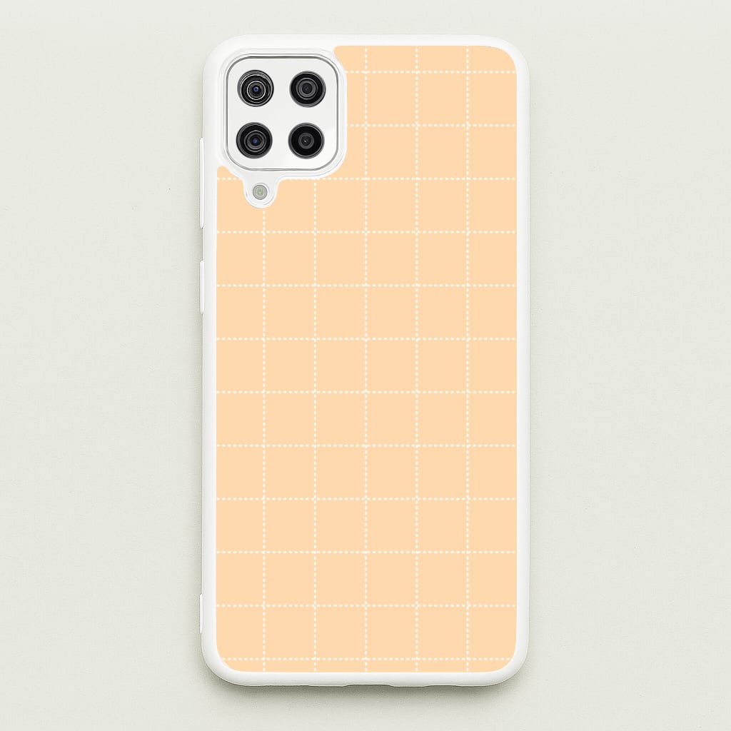 Criss Cross Peach Stripes - Patterns Phone Case for Galaxy A12