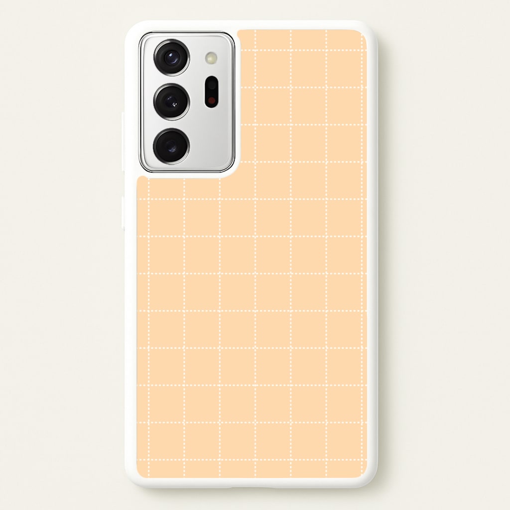 Criss Cross Peach Stripes - Patterns Phone Case for Galaxy Note 20 Ultra